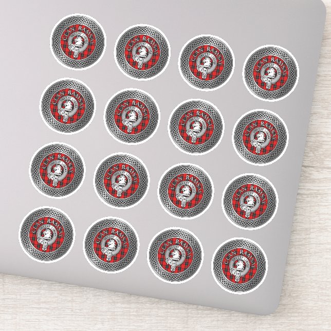 Clan Ramsay Crest & Tartan Knot (Detail)