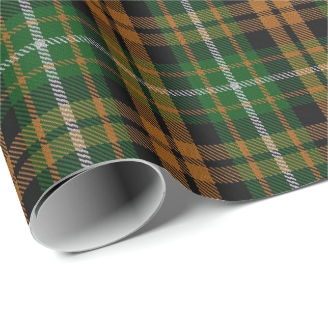 Clan Ramsay Orange Hunting Scottish Tartan Wrapping Paper (Roll Corner)
