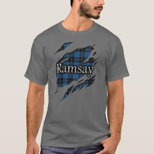Clan Ramsay Ramsey Blue Hunting Tartan Spirit T-Shirt