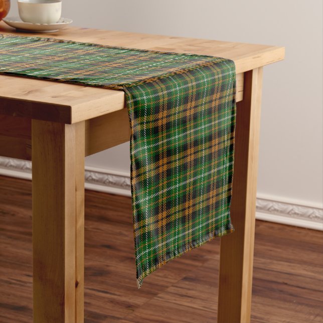 Clan Ramsay Ramsey Orange Hunting Tartan Plaid Short Table Runner (In Situ)