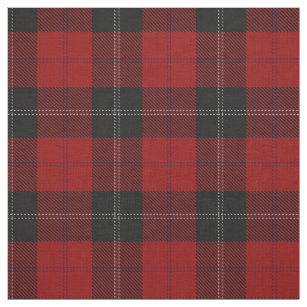 Black Red Gingham Checks Tartan Squares Pattern Fabric