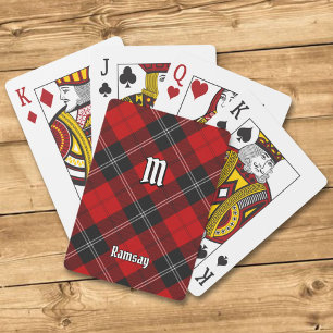Clan Ramsay Red Tartan Playing Cards