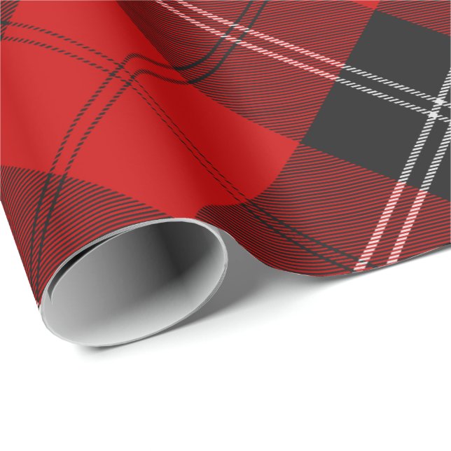 Clan Ramsay Red Tartan Wrapping Paper (Roll Corner)