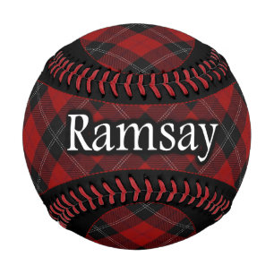 Clan Ramsay Scottish Red Tartan Baseball