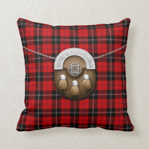 Clan Ramsay Tartan And Sporran Cushion