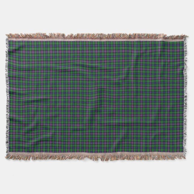Clan Rankine Tartan Throw Blanket (Front)