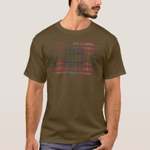 Clan Rattray of Lude Scottish tartan US flag kilt T-Shirt