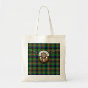 Clan Reid Tartan And Sporran Tote Bag