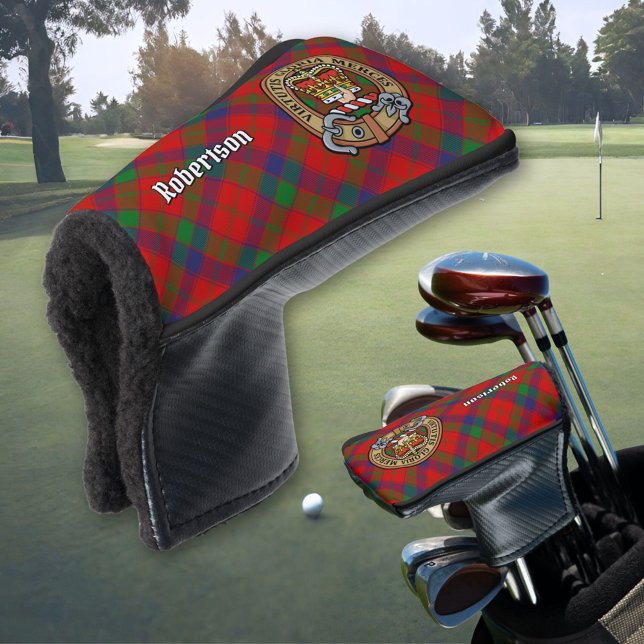 Clan Robertson Crest over Tartan Golf Head Cover (Creator Uploaded)