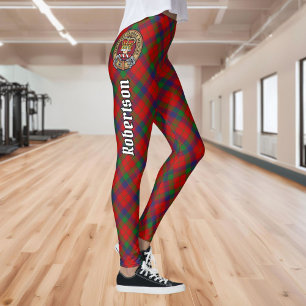 Clan Robertson Crest over Tartan Leggings