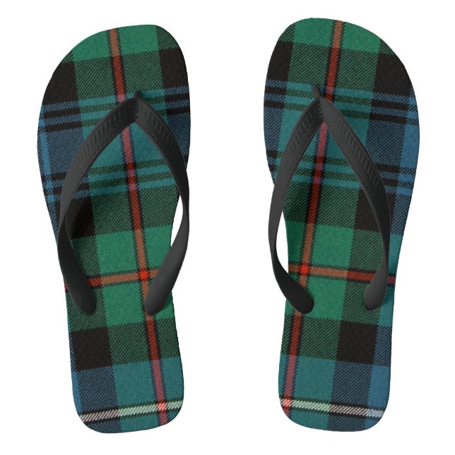 Clan Robertson Modern Tartan Flip Flops (Footbed)