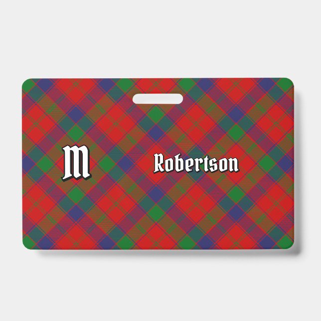 Clan Robertson Tartan ID Badge (Front)