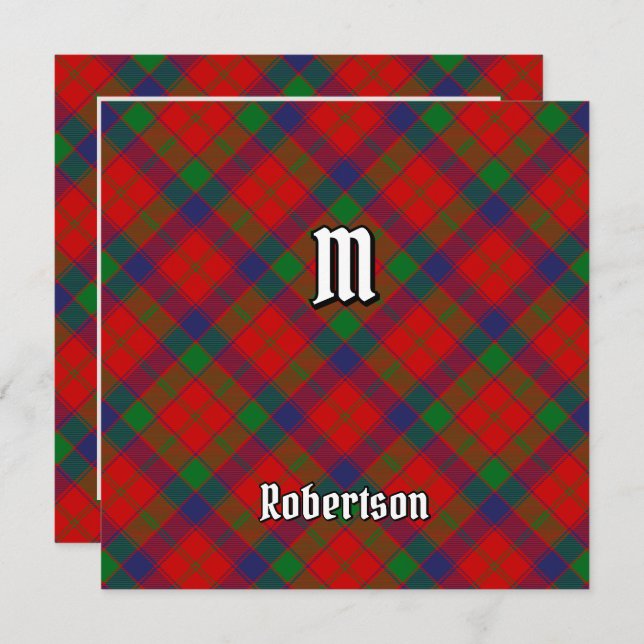 Clan Robertson Tartan Invitation (Front/Back)