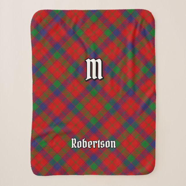 Clan Robertson Tartan Sherpa Blanket (Front)