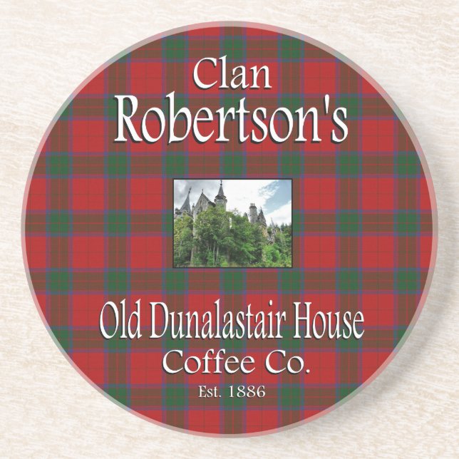 Clan Robertson's Old Dunalastair House Coffee Co. Coaster (Front)