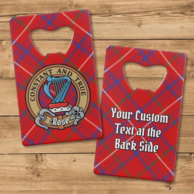 Clan Rose Crest over Tartan (Creator Uploaded)