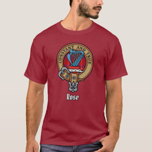 Clan Rose Crest over Tartan T-Shirt
