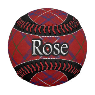Clan Rose Scottish Dream Modern Red Tartan Baseball