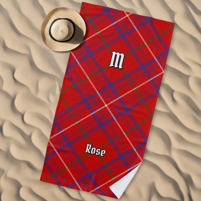 Clan Rose Tartan Beach Towel (Creator Uploaded)