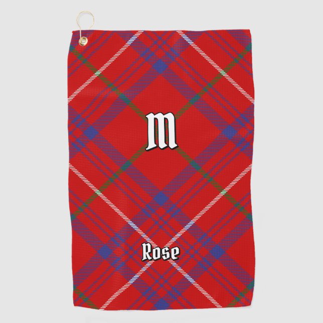 Clan Rose Tartan Golf Towel (Front)