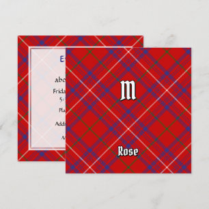 Clan Rose Tartan Invitation