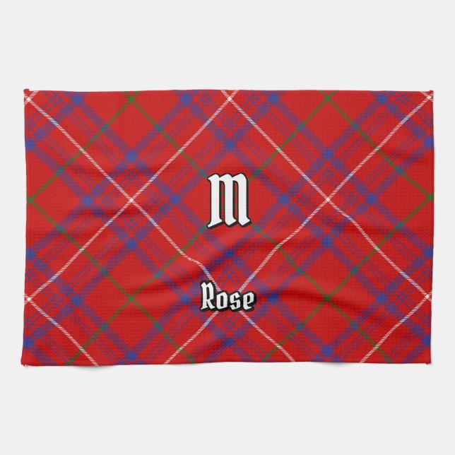 Clan Rose Tartan Tea Towel (Horizontal)