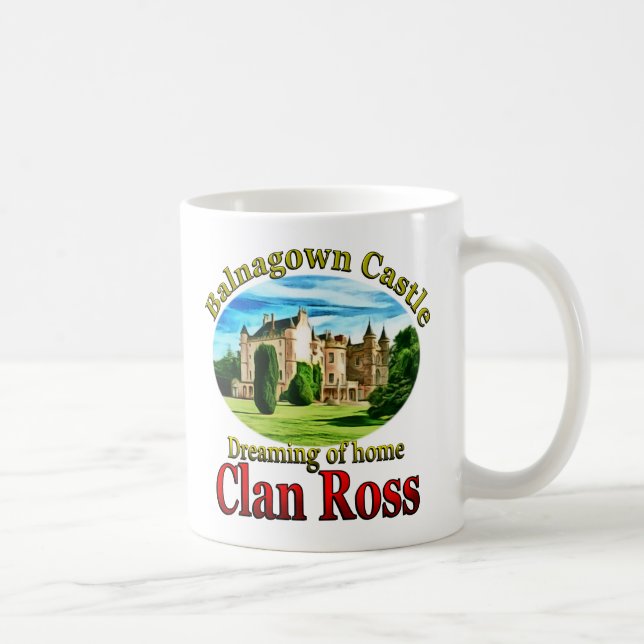 Clan Ross Dreaming of Balnagown Castle Coffee Mug (Right)