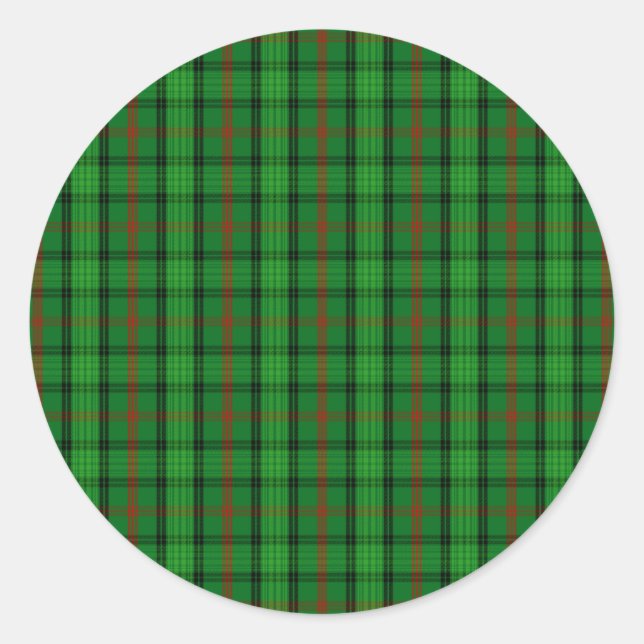 Clan Ross Tartan Classic Round Sticker (Front)
