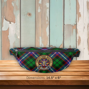 Clan Russell Crest over Tartan Bum Bags