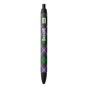 Clan Russell Tartan Black Ink Pen