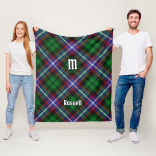 Clan Russell Tartan Fleece Blanket