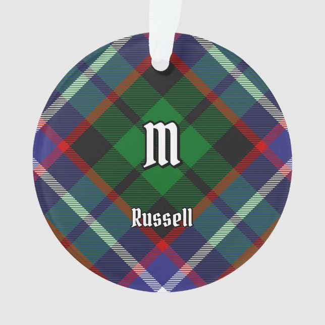 Clan Russell Tartan Ornament (Front)