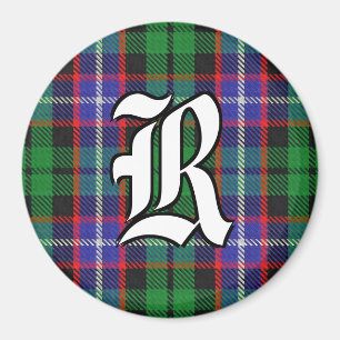 Clan Russell Tartan Plaid Accents Magnet