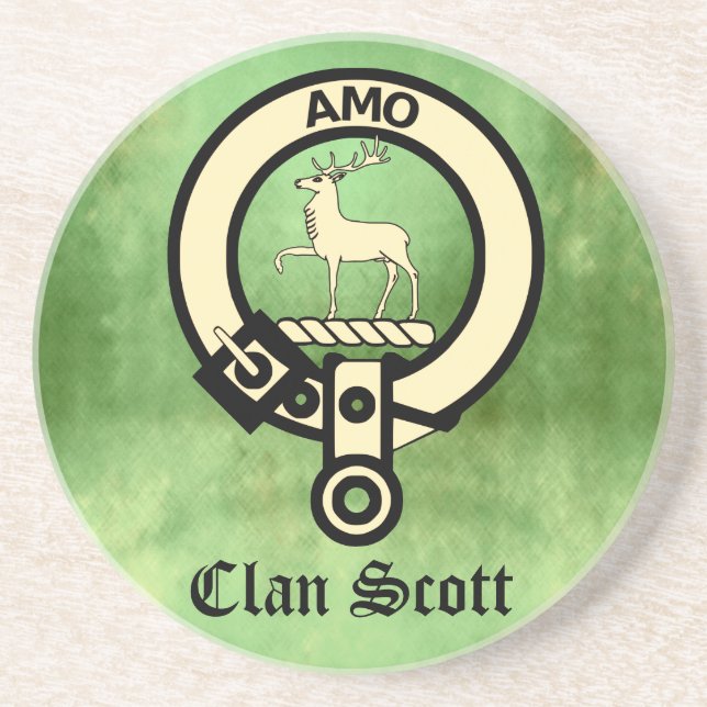 Clan Scott Crest Badge Coaster (Front)