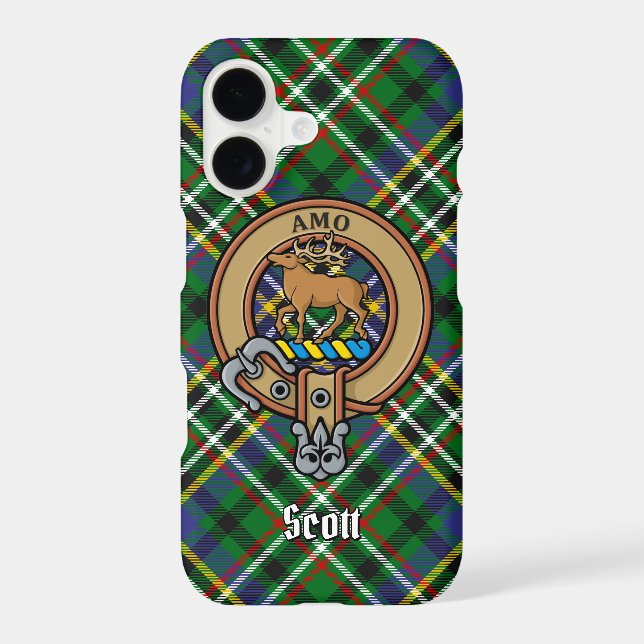 Clan Scott Crest over Green Tartan (Back)