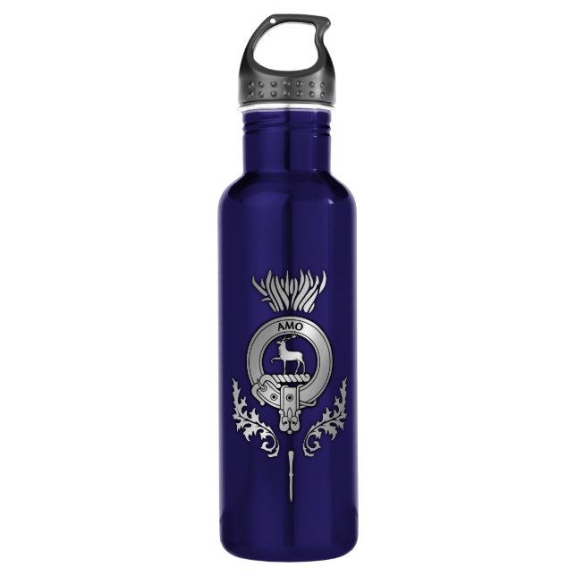 Clan Scott Crest & Scottish Thistle 710 Ml Water Bottle (Front)