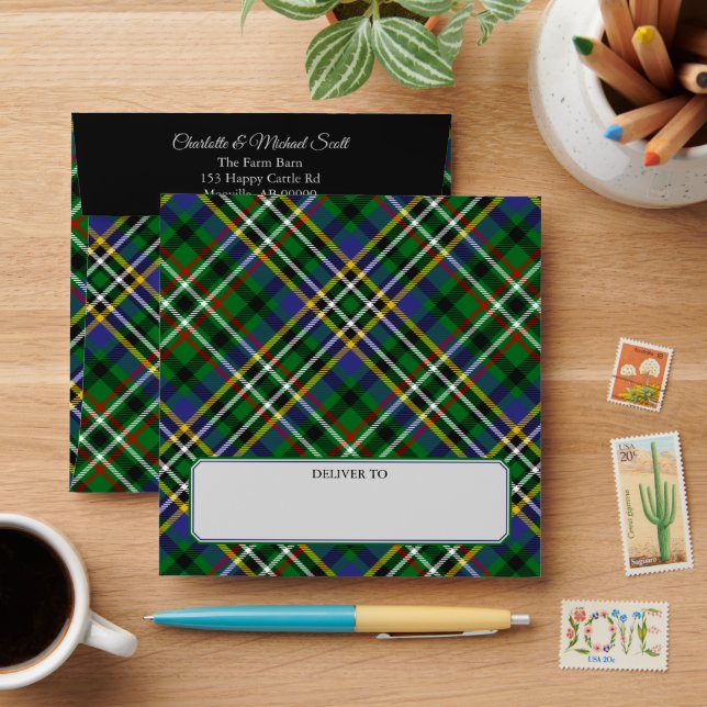 Clan Scott Green Tartan Envelope (Desk)