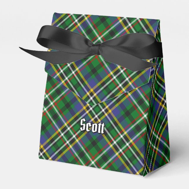 Clan Scott Green Tartan Favour Box (Front Side)