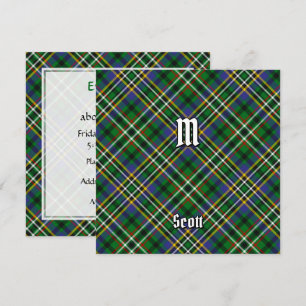 Clan Scott Green Tartan Invitation