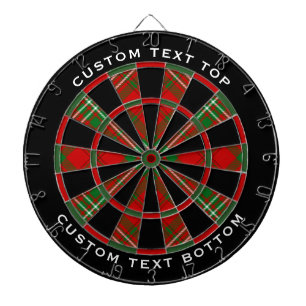 Clan Scott Red Tartan Dart Board