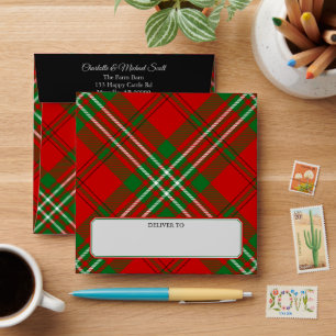 Clan Scott Red Tartan Envelope