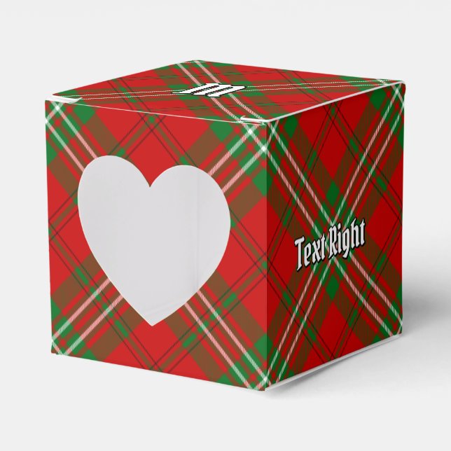 Clan Scott Red Tartan Favour Box (Front Side)