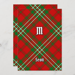 Clan Scott Red Tartan Invitation