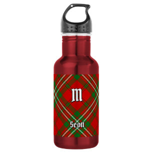 Clan Scott Red Tartan Stainless Steel Water Bottle