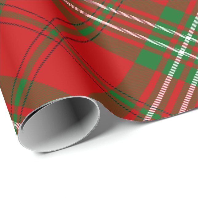 Clan Scott Red Tartan Wrapping Paper (Roll Corner)