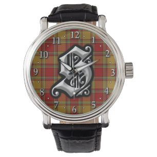 Clan Scrymgeour Letter S Monogram Tartan Watch