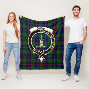 Clan Shaw Of Tordarroch Shaw Modern Tartan Plaid Fleece Blanket