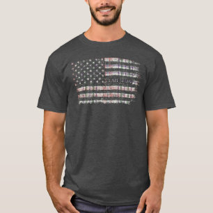 Clan Shaw Women's Scottish tartan US flag kilt Sco T-Shirt