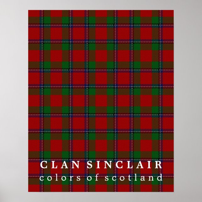 Clan Sinclair Colors of Scotland Tartan Poster (Front)