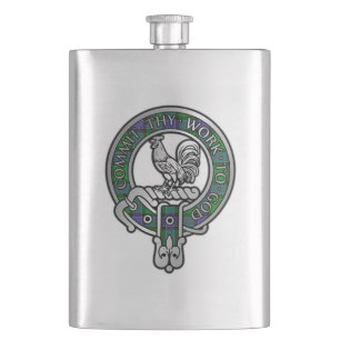 Clan Sinclair Crest & Hunting Tartan Flask